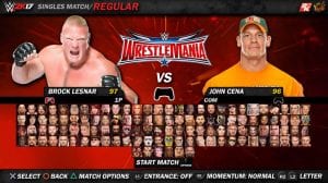 WWE2K17 roster