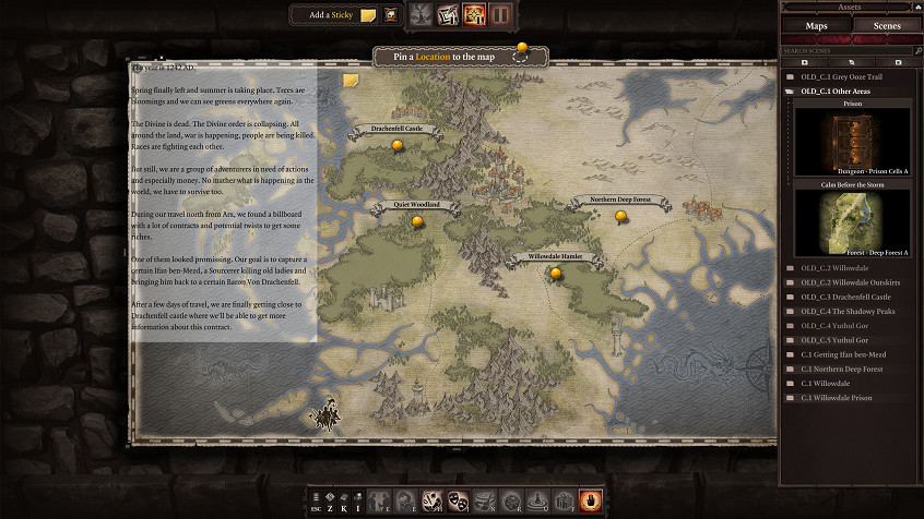 Divinity: Original Sin II, Dungeonmaster Mode, Campaign, Map Screen