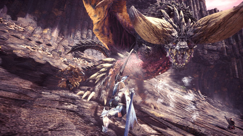 Monster, Hunter, World, Hunter, Longsward, Nergigante, Defend, Attack, Horns