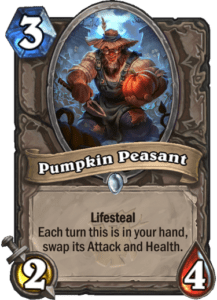 Pumpkin peasant new hearthstone witchwood card with lifesteal