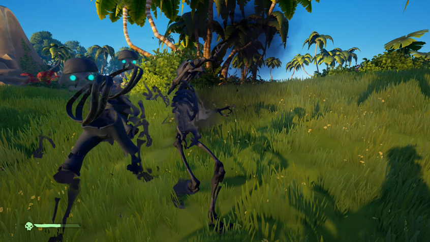 Fighting shadow skeletons in Sea of Thieves for Skull Bounty