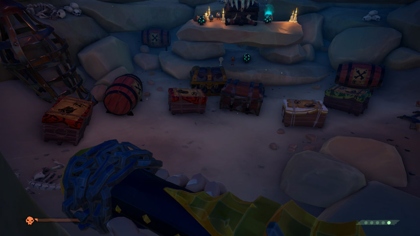 Treasure vault in a Sea of Thieves Skull Fort