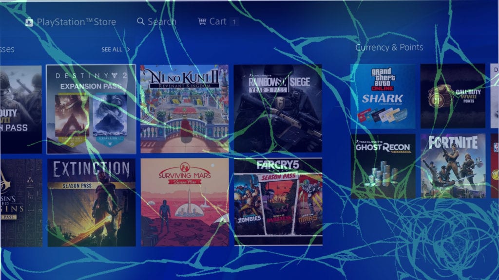 an image of the game section of playstation store