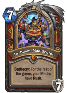 Dr. Boom, Mad Genius, the hero card