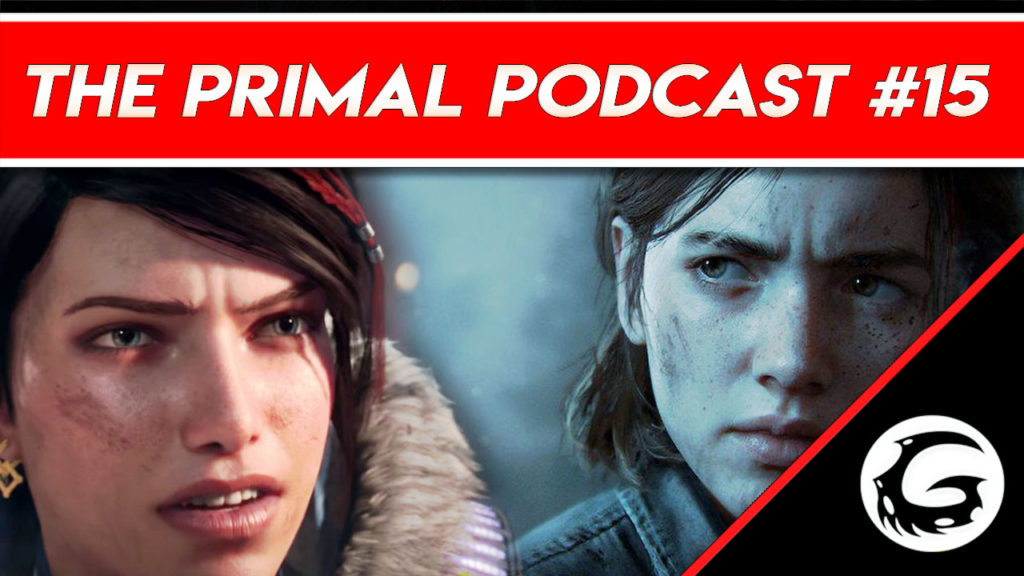 Kate from Gears of War 5 and Ellie from The Last of Us 2 (Image for The Primal Podcast)
