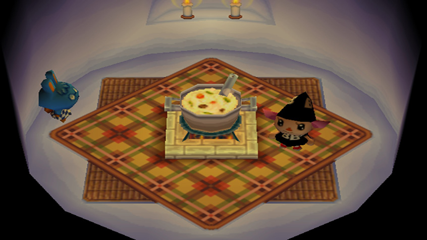Player visits Doc in his igloo in Animal Crossing