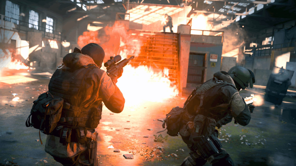 Gameplay action in Infinity Ward's upcoming Call of Duty: Modern Warfare title