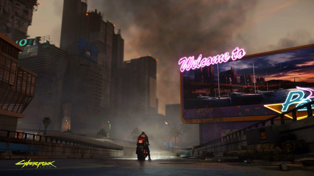 V on the bike from Cyberpunk 2077