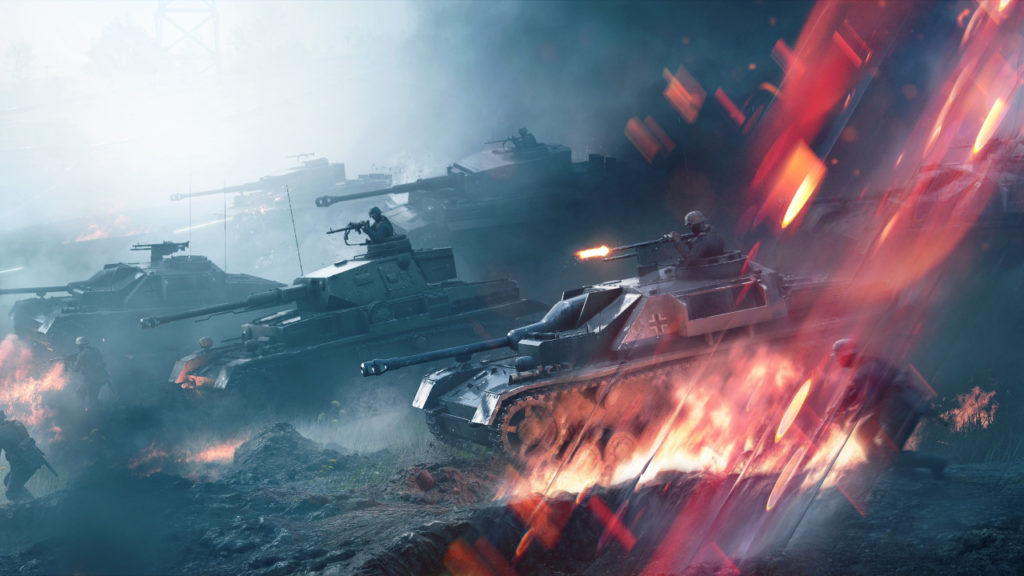 Tanks ready to fight in Battlefield V