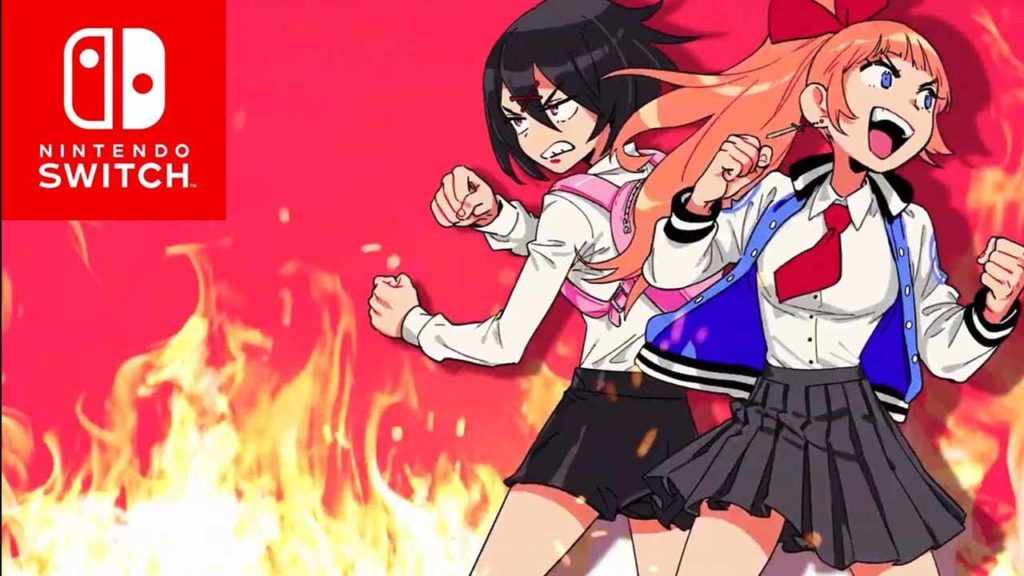 two anime girls and fire