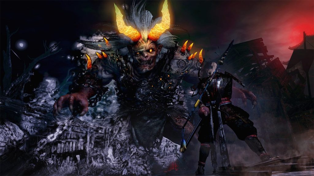 A giant enemy raging in Nioh 2