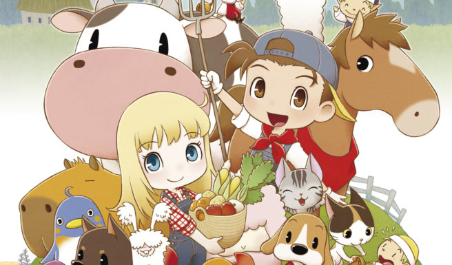 Characters from the Harvest Moon title Friends of Mineral Town