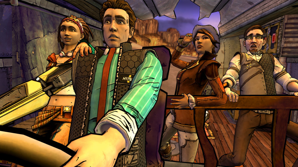Characters from the Tales from the Borderlands title form Telltale Games