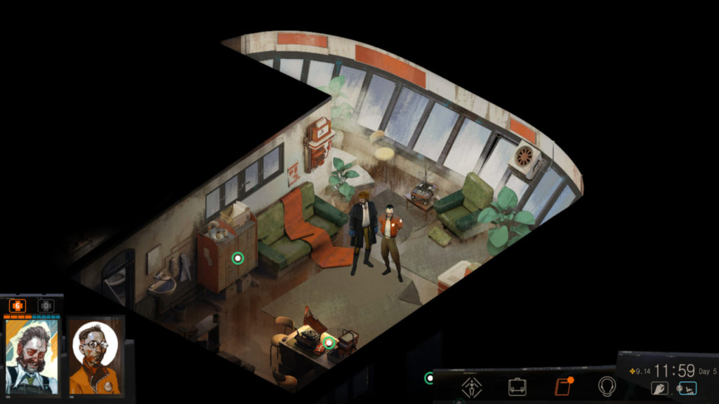 detective and folower in disco elysium