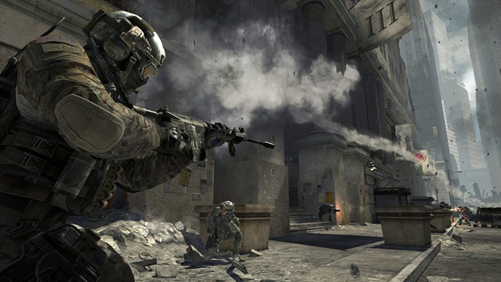 Soldier shooting in Modern Warfare