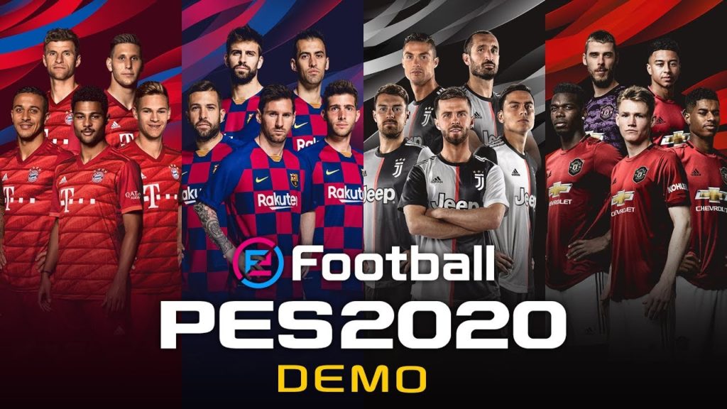 Bayern Munchen, Manchester United, Juventus and Barcelona in eFootball PES 2020