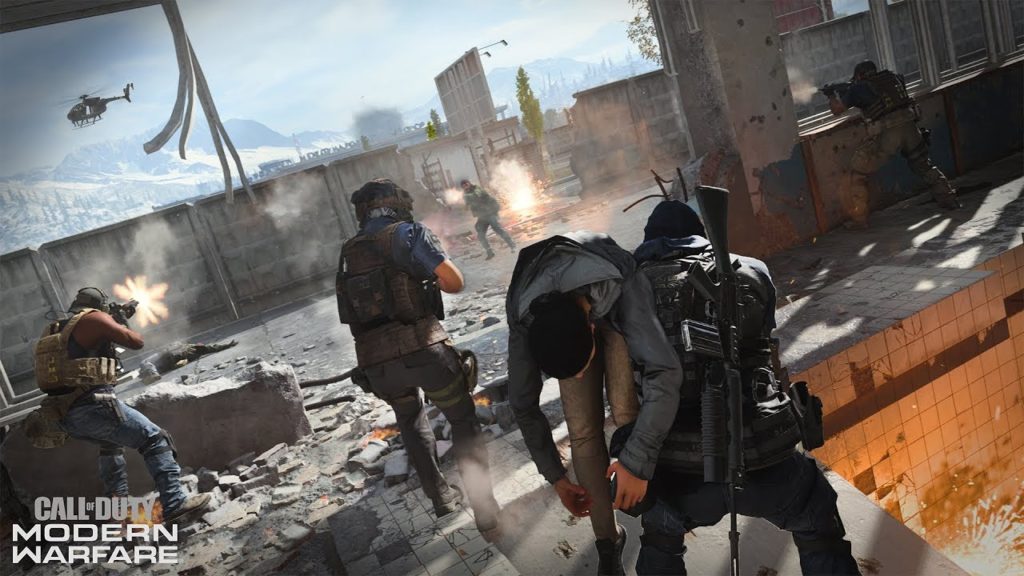 Soldiers fighting in Call of Duty: Modern Warfare