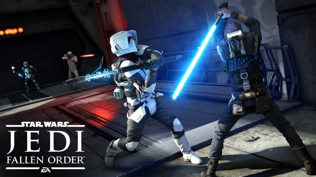 Cal fighting against enemies in Star Wars Jedi: Fallen Order