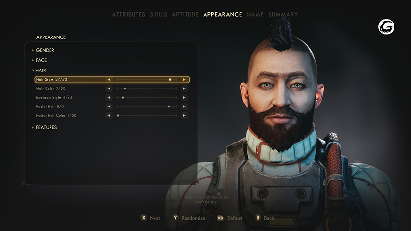 Outer Worlds Character Creation