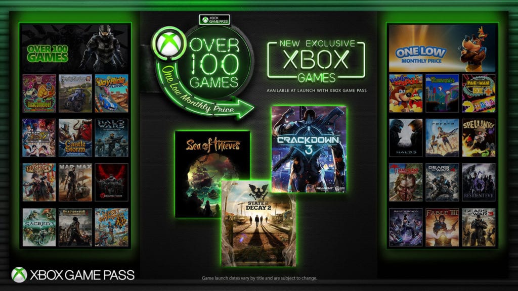 Game Pass and its library of video games.