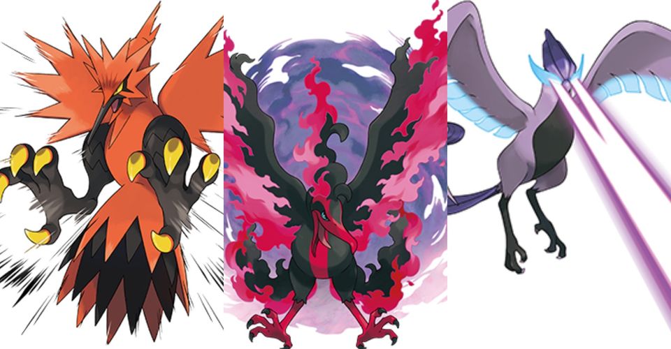 Galarian Zapdos, Articuno, Moltres from Sword and Shield Isle of Armor