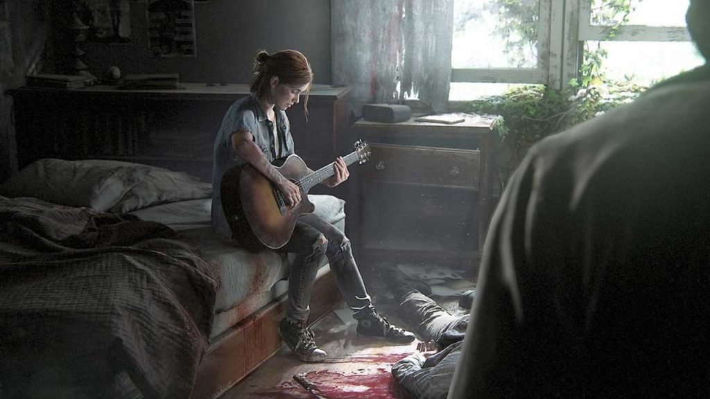 ellie from the last of us 2 with guitar