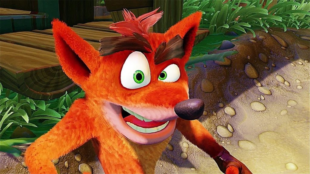 Crash Bandicoot making a funny face
