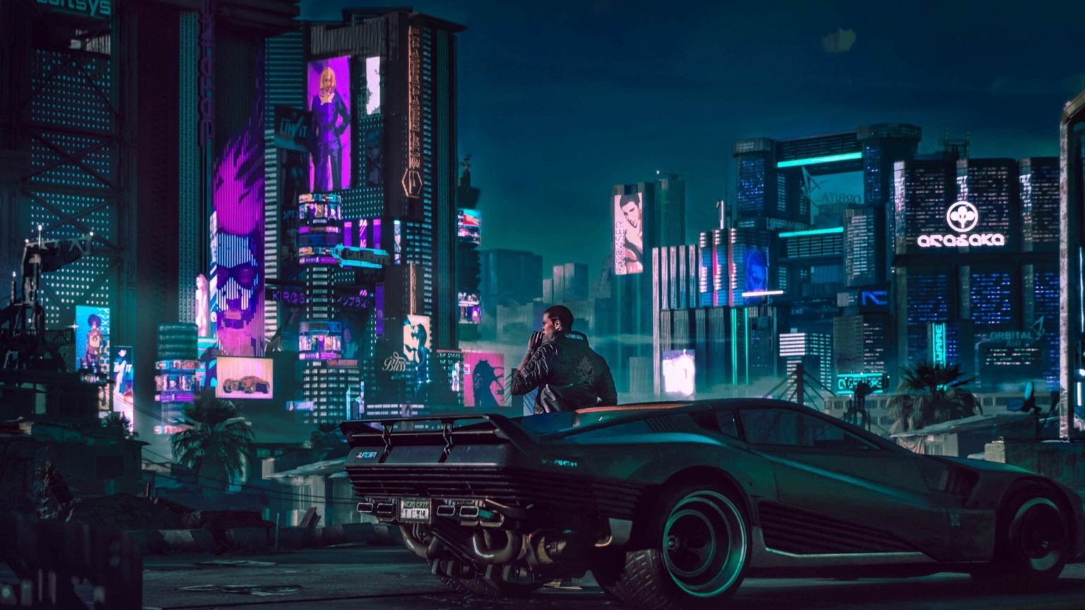 cyberpunk, 4K, video games, NightCity, Cyberpunk 2077, night HD